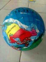 Balon Mainan Anak Dg Motif Bola Dunia