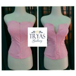 Bustier Zipper Rose Pink