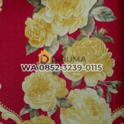 Wallpaper dinding Bunga Gold Merah LRZ 400-2