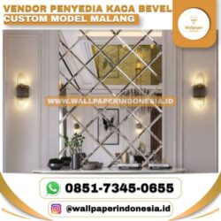 Vendor Penyedia Kaca Bevel Custom Model Malang